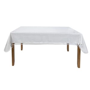 Home Details Oblong Tablecloth Protector | 60” x 120” | Kitchen | Durable Construction | Crystal Clean Vinyl