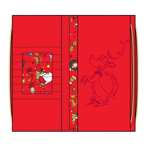 Loungefly Dr. Seuss The Grinch Loves The Holidays Zip Around Wallet, Multi, One Size