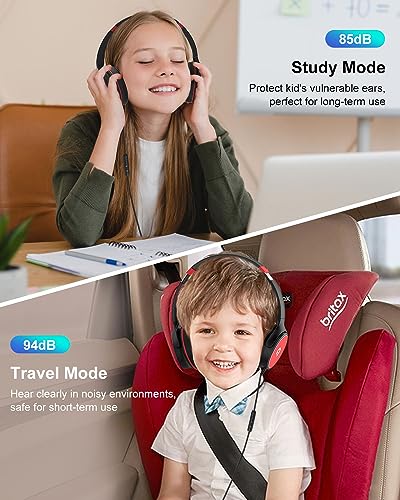 ADOOPE Kids Headphones with Safe 85dB/94dB Volume Limiter for Teen and Boys, Foldable HD Stereo Sound Headphones PC/fire Tablet/iPad, Headphones with Microphone for School, Travel and Home