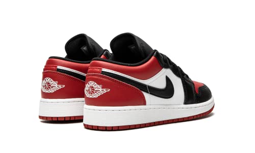 Nike Jordan Youth Air Jordan 1 Low GS 553560 612 Bred Toe - Size 4Y, Gym Red/White-black