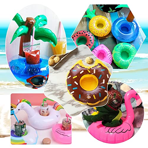 Inflatable Drink Holder 20 Pack Inflatable Drink Floats Cup Holders, Variety Drink Floaties for Summer Pool Party