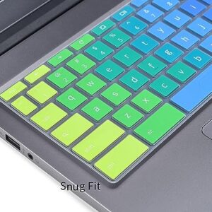 Colorful Keyboard Cover Skin for Acer Chromebook 15 315 CB315 715 CB715 15.6 inch Chromebook with Numeric Keypad, Acer Chromebook 317 CB317 17.3" Keyboard Skin Protector, Rainbow