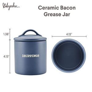 Ayesha Curry Kitchenware Ceramics Bacon Grease Jar/Container, 21 Ounce, Anchor
