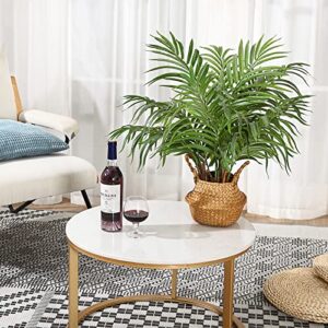 MOSADE Artificial Palm Tree 28" Fake Potted Areca Palm Plant with Handmade Seagrass Basket, Perfect Faux Tree Home Décor for Indoor Outdoor Office Porch Balcony Bedroom Bathroom Gift