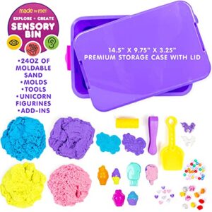 Made By Me Explore + Create Unicorn Sensory Bin - Sensory Bins for Toddlers - All-in-One Tactile Sensory Toys - Learn Through Play Toys - Unique Fine Motor Toys & Magical Sensory Experience