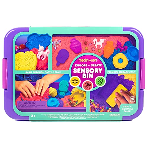 Made By Me Explore + Create Unicorn Sensory Bin - Sensory Bins for Toddlers - All-in-One Tactile Sensory Toys - Learn Through Play Toys - Unique Fine Motor Toys & Magical Sensory Experience