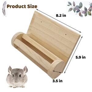 kathson Rabbit Hay Feeder Wooden Bunny Hay Manger Hay Rack Manger Grass Holder for Guinea Pig Small Pet Chinchilla