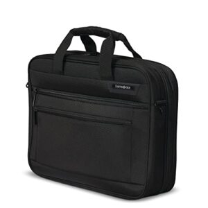 samsonite classic 2.0, black, 15.6" tsa 2 compartment briefcase