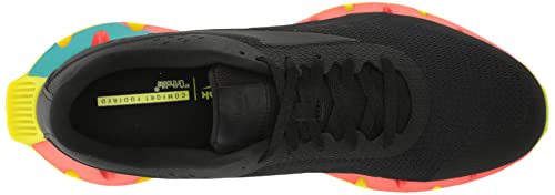 Reebok Men's Zig Dynamica 2.0 Sneaker, Black/Orange Flare/Acid Yellow, 10.5