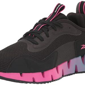 Reebok Women's Zig Dynamica Sneaker, Black/Proud Pink, 8.5