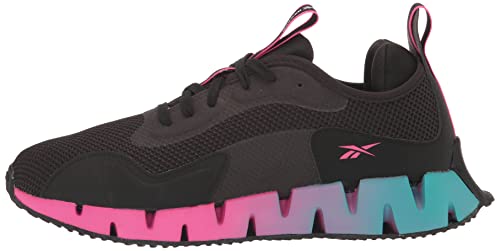 Reebok Women's Zig Dynamica Sneaker, Black/Proud Pink, 8.5