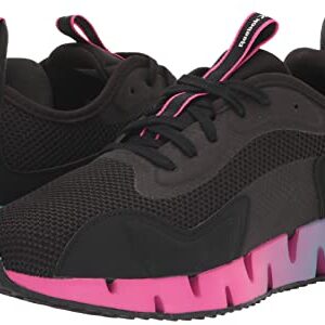 Reebok Women's Zig Dynamica Sneaker, Black/Proud Pink, 8.5