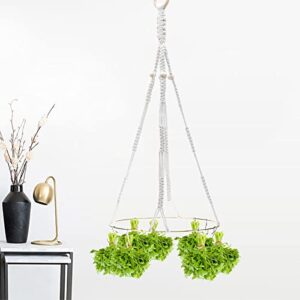 SanSanYa 4Set Herb Drying Rack Macrame Herb Drying Hanger with 64pcs Hooks for Hanging and Drying Herb Buds Flower