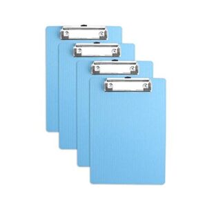 office supply clipboard 4pcs a4 a5 clipboard wood stationery writing pad board clip stationary school office supply accessory exam file storage kit durable low profile clip ( color : blue a5 4pcs )