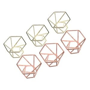 SanSanYa 12Pieces Mini Air Plant Stand Metal Geometric Air Plant Display Stand Geometric Air Plant Container Mini Air Plant Holders