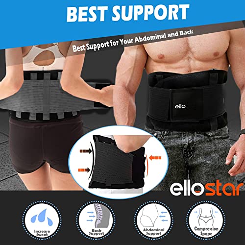 ellostar Women's Waist Trainer: Sweat Band for Belly Fat, Tummy Control, Back Support, Workout Shapewear, Weight Loss Aid Small, Black