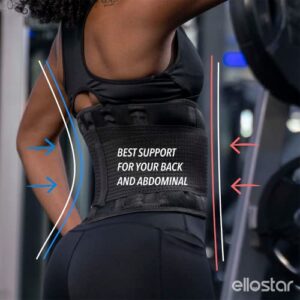 ellostar Women's Waist Trainer: Sweat Band for Belly Fat, Tummy Control, Back Support, Workout Shapewear, Weight Loss Aid Small, Black