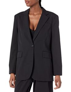the drop women's ramona loose fit boxy blazer, black, xxs