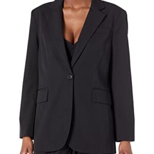 The Drop Women's Ramona Loose Fit Boxy Blazer, Black, XXS