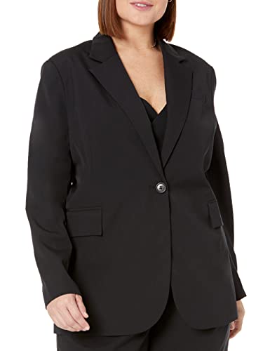 The Drop Women's Ramona Loose Fit Boxy Blazer, Black, XXS