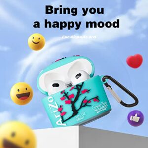 Mulafnxal for Airpods 3 3rd Generation Case Cute 3D Lovely Unique Cartoon for Airpod 3 Silicone Cover Fun Funny Cool Design Fashion Cases for Boys Girls Kids Teen for Air pods 3 (2022) (Plum Drink)