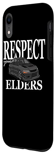 iPhone XR Retro Racer, Respect Your Elders, Mens Vintage Tuner Car Case