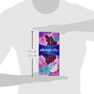 Always Radiant Pads, Size 3, Extra Heavy Flow Absorbency, Scented, 22 Count (Pack of 2)