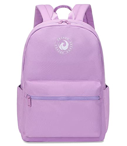 Abshoo Lightweight Backpack for School Classic Basic Water Resistant Casual Daypack Plain Bookbag (Purple)