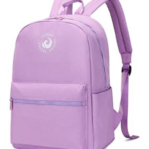 Abshoo Lightweight Backpack for School Classic Basic Water Resistant Casual Daypack Plain Bookbag (Purple)