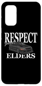 galaxy s20 retro racer, respect your elders, mens vintage tuner car case