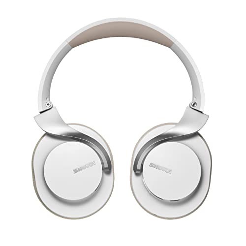 Shure AONIC 40 Over Ear Wireless Bluetooth Noise Cancelling Headphones with Microphone, Studio-Quality Sound, 25 Hour Battery Life, Fingertip Controls, iPhone & Android Compatible - White