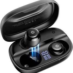 Wireless Earbuds, LavaBeans Bluetooth In-ear Headphones, 126H Playback 4-Mic Noise Reduction HD Call Power Display, IPX8 Waterproof Touch Control Bass＋ Stereo Earphone for Sports, for iPhone & Android