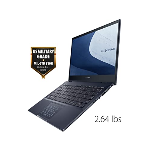 ASUS ExpertBook B5 Thin & Light Flip Business Laptop, 13.3” FHD OLED, Intel Core i7-1165G7, 1TB SSD, 16GB RAM, all day battery, Enterprise-grade video conference, NumberPad, Win 10 Pro, B5302FEA-XH75T