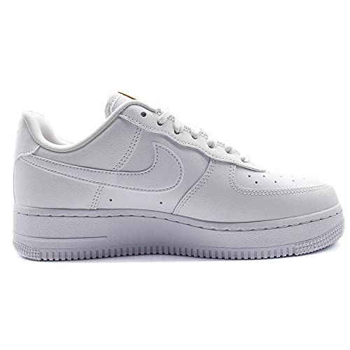 Nike Women's Air Force 1 Basketball Shoes, White/White-metallic Gold, 6.5