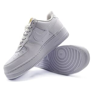 Nike Women's Air Force 1 Basketball Shoes, White/White-metallic Gold, 6.5