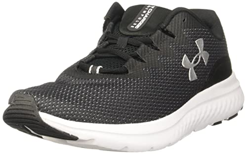 Under Armour Men's Charged Impulse 3 Running Shoe, (001) Black/Black/Metallic Silver, 14