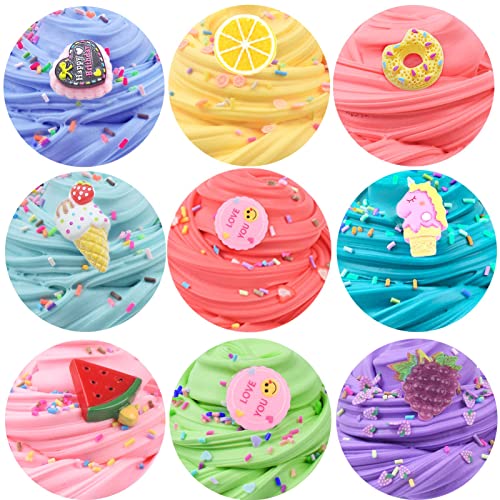 Scented Butter Slime Kit 8 Pack, Super Soft and Non Sticky DIY Slime Surprise Toy, Ideal Gift for Kids, Stress Relief Putty Toy for Girl and Boys