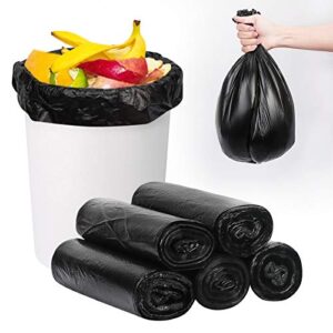 classycoo trash bags, garbage bags, 100 count 6 gallon [extra thick][leak proof] rubbish bags wastebasket bin liners for home office trash can black
