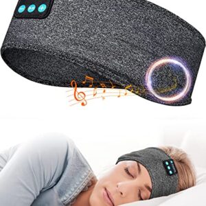 POSNIUD Sleep Headphones Bluetooth Sleeping Headband Sleeping Headphones Cozy Headphones, Ultra-Soft Long Time Play Headphone Band for Side Sleepers, Sleeping Gifts for Women Men