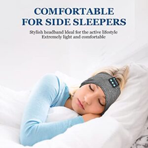 POSNIUD Sleep Headphones Bluetooth Sleeping Headband Sleeping Headphones Cozy Headphones, Ultra-Soft Long Time Play Headphone Band for Side Sleepers, Sleeping Gifts for Women Men