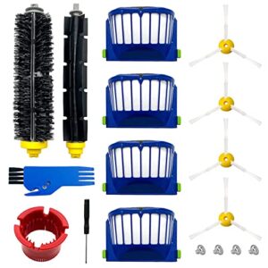 rjnlsc 9 pack replacement parts accessories for irobot roomba 600 500 series 694 675 676 692 695 677 671 655 645 690 680 660 650 620 614 595 585 564 robot, 4 filter 4 side brush 1bristle&1beater brush