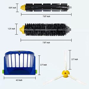 Rjnlsc 9 Pack Replacement Parts Accessories for irobot Roomba 600 500 Series 694 675 676 692 695 677 671 655 645 690 680 660 650 620 614 595 585 564 robot, 4 Filter 4 Side Brush 1Bristle&1Beater Brush