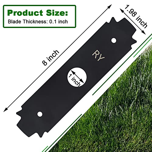 KINTLE AC04215 8" Reversible Heavy Duty Hardened Steel Edger Blade - Compatible with All RYOBI Gas and Cordless Stick edgers, Fits UT50500, UT15518, RY15518, RYEDG11, P2310 and P2300B