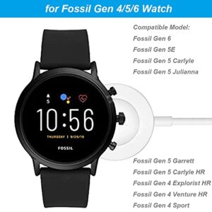 Charger Compatible with Fossil Gen 6/Gen 5/Gen 4 Smartwatch, Michael Kors Access, Emporio Armani,Skagen falster 2, Misfit Vapor 2 Magnetic Charging Cable (1)