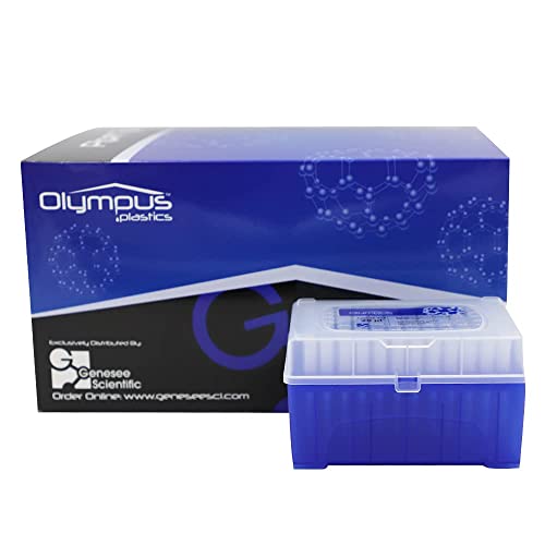 Olympus Plastics 20µl Universal Filter Pipette Tips, Low Binding, Racked Sterile, 50 Racks of 96 Tips/Unit (4800 Tips)