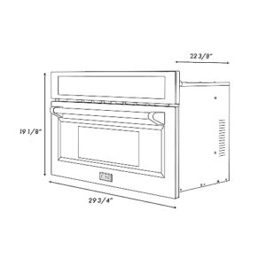 ZLINE 30 Inch wide, 1.6 cu ft. Built-in Convection Microwave Oven in Stainless Steel with Speed and Sensor Cooking