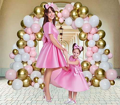 STK Arch COMPATIBLE FOR Mini Mouse Balloon Garland Birthday Decorations Girls 1st Barbie Party Minnie Pink and Gold Balloons Bachelorette Supplies Bambi Globos Decoracion Para Cumpleaños de Fiesta