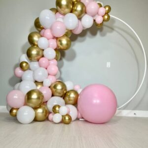 STK Arch COMPATIBLE FOR Mini Mouse Balloon Garland Birthday Decorations Girls 1st Barbie Party Minnie Pink and Gold Balloons Bachelorette Supplies Bambi Globos Decoracion Para Cumpleaños de Fiesta