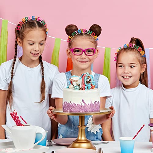 3 Pieces Its My Birthday Alloy Birthday Headband Birthday Crowns for Women Happy Birthday Headband Birthday Girl Headband Princess Hair Band Rainbow Tiara Color Party Decorations for Women Girls