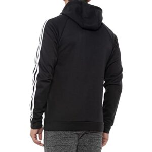 Adidas 3-Stripe Fleece Hoodie (X-large) Black